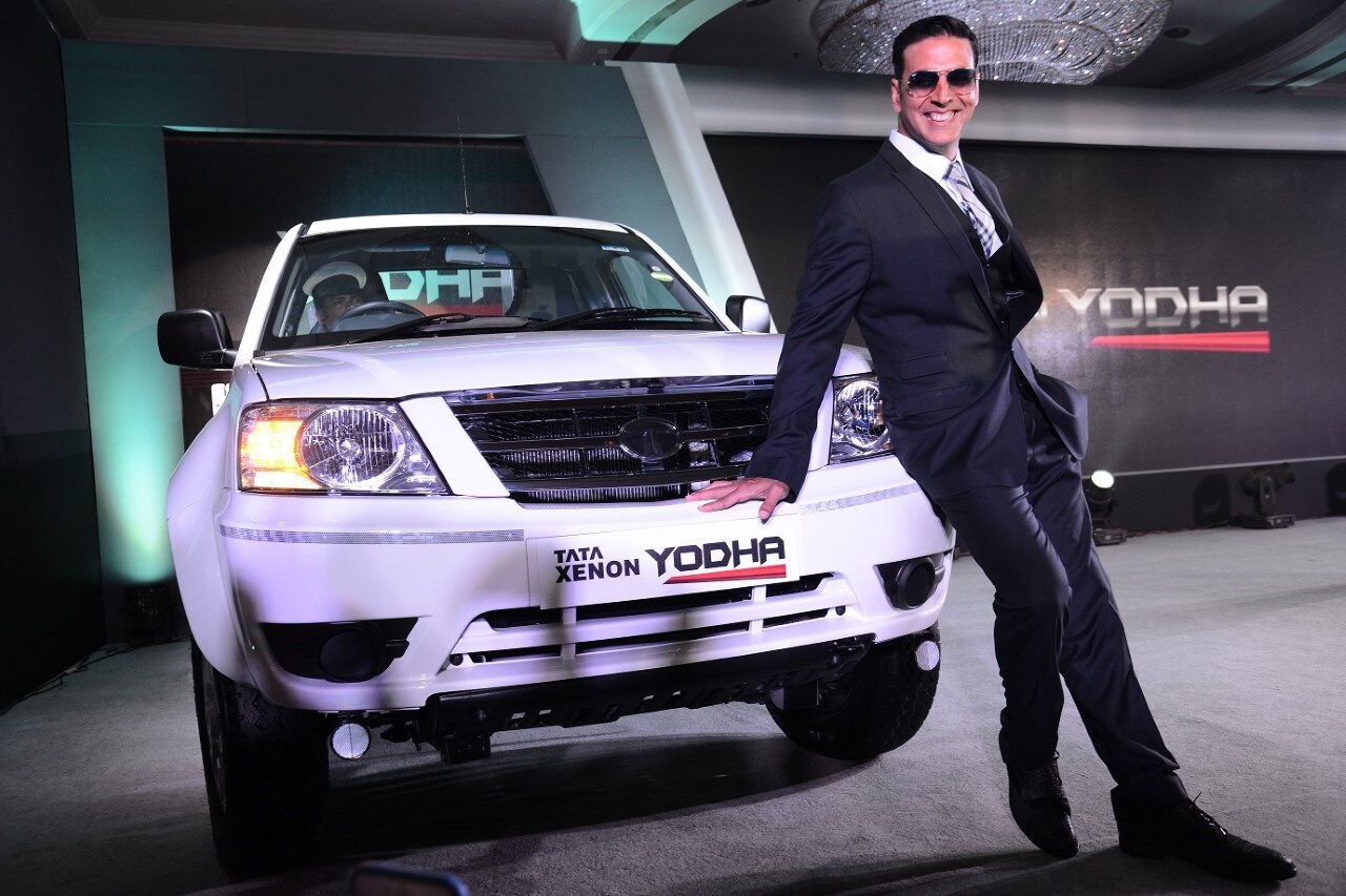 Bollywood actor Akshay Kumar, launching the new Tata Xenon Yodha